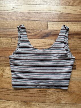 VTG 90s Striped Crop Tank Top Size Medium